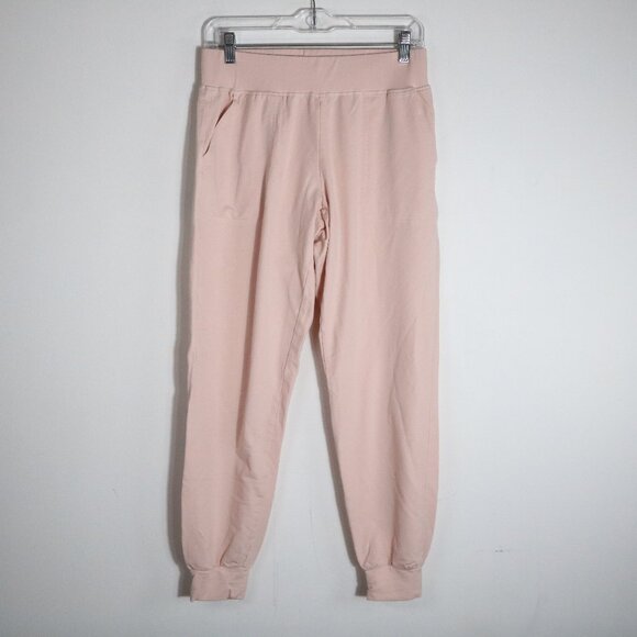 Pact Pants - Pact Organic Cotton Pale Pink Jogger Pants Womens Small Pull On Comfort Casual